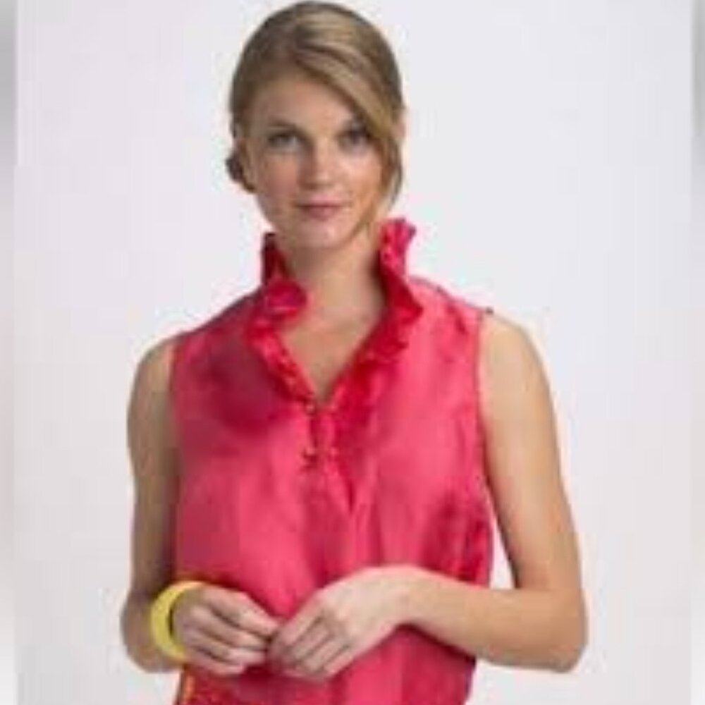 Y2K ARTRAGEOUS SILK PINK Tank TOP SZ M NEW SLEEVELESS Barbie Cami